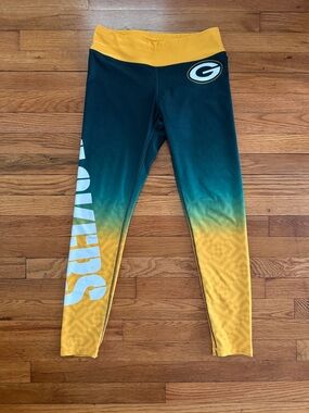 Green Bay Packers Gradient Leggings with Team Logo - Women's